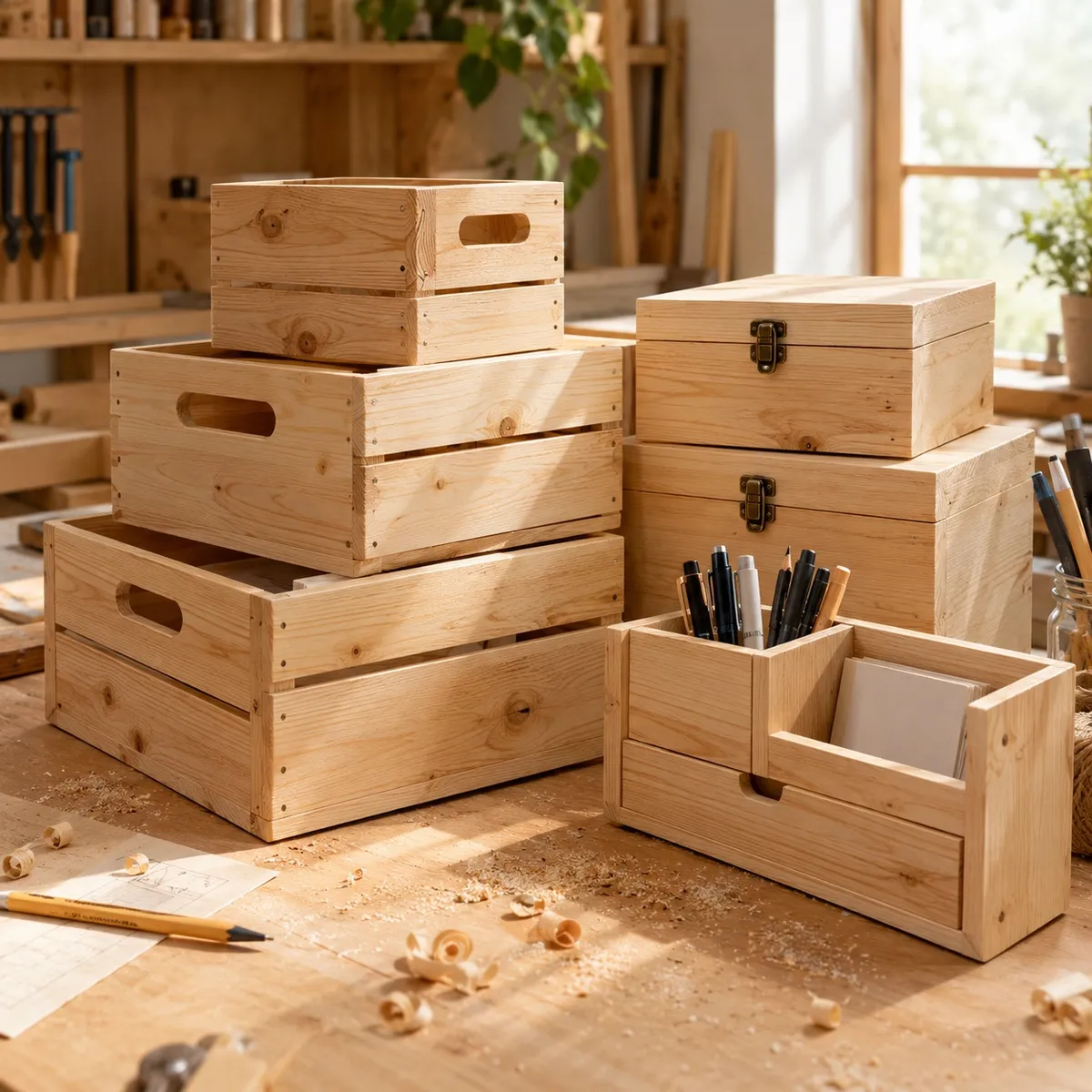 Boxes, crates and trays