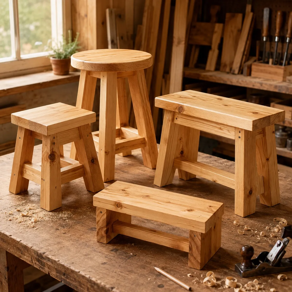 Stools and benches
