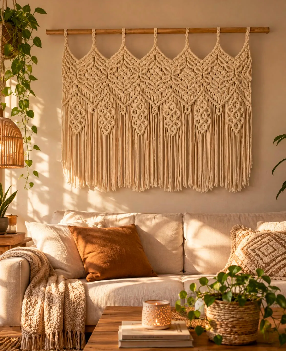 Macramé practical guides and wall hanging
