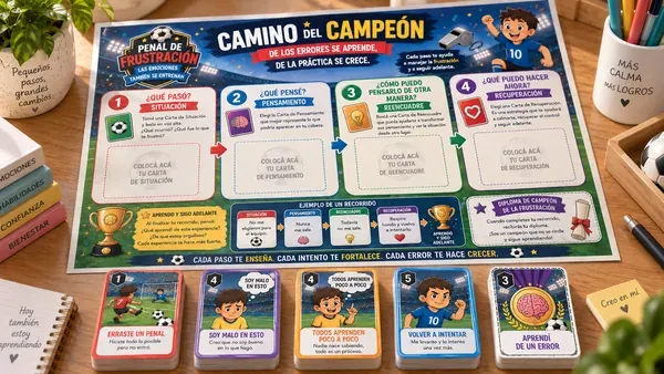 Penal de Frustración: tablero y cartas