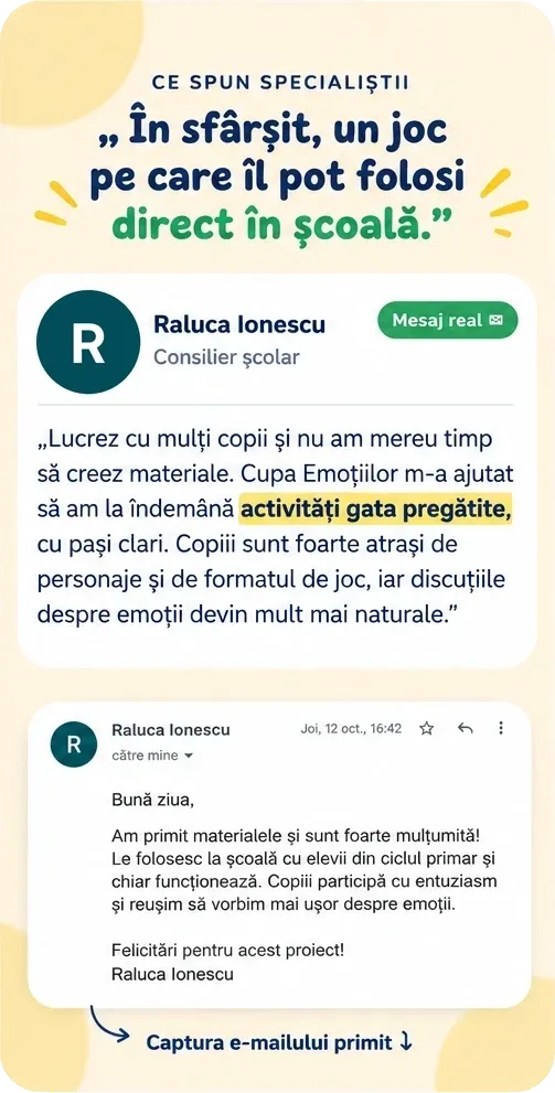 Testimonio de Raluca Ionescu, consilier școlar