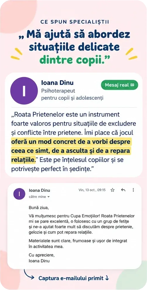 Testimonio de Ioana Dinu, psihoterapeut pentru copii și adolescenți