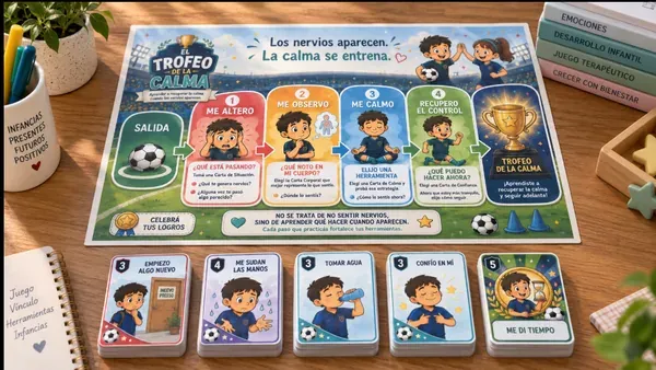 El Trofeo de la Calma: tablero y cartas