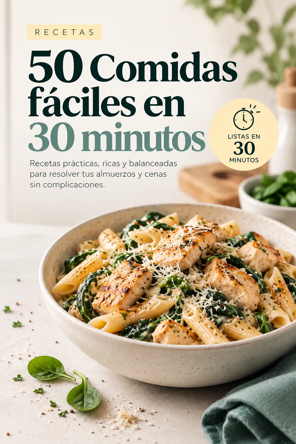 Recetario 50 comidas fáciles en 30 minutos