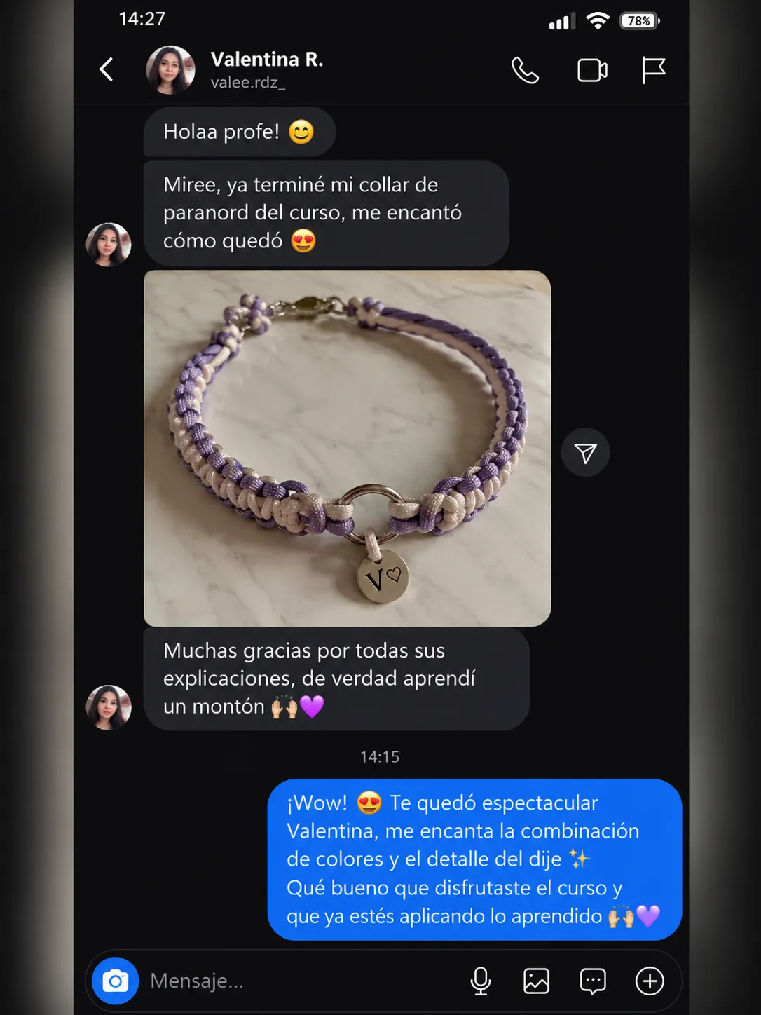 Reseña de clienta