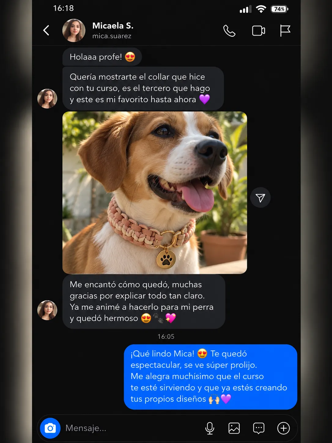 Reseña de clienta