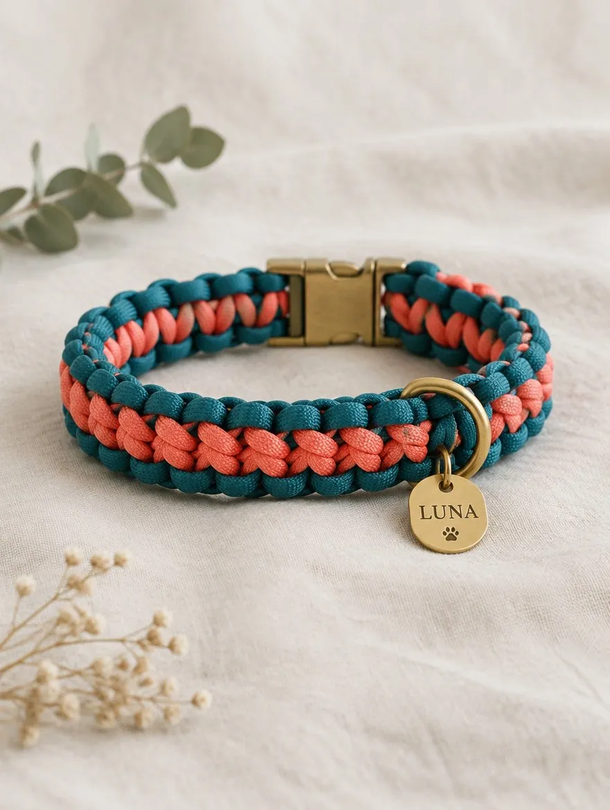 Collar con nombre bordado