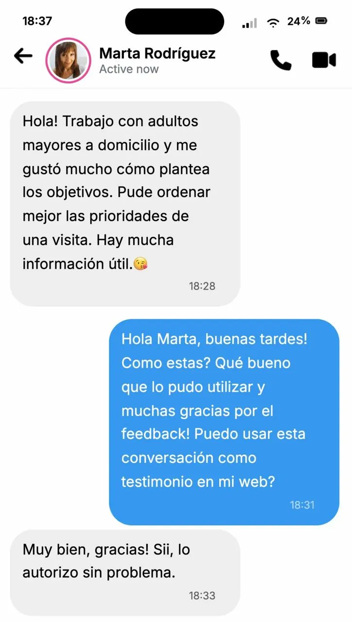 Mensaje recibido de un kinesiólogo — 3 de 4