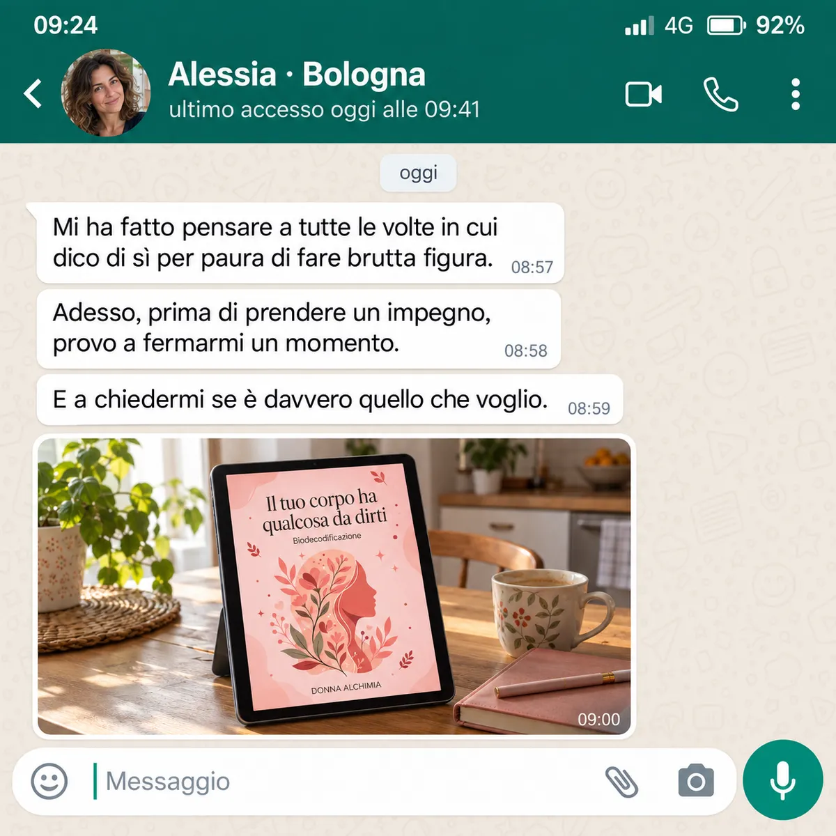 Messaggio di Alessia, Bologna