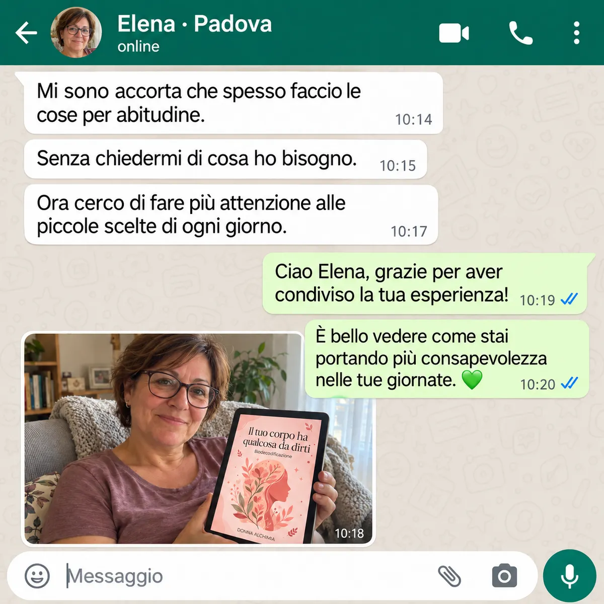 Messaggio di Elena, Padova