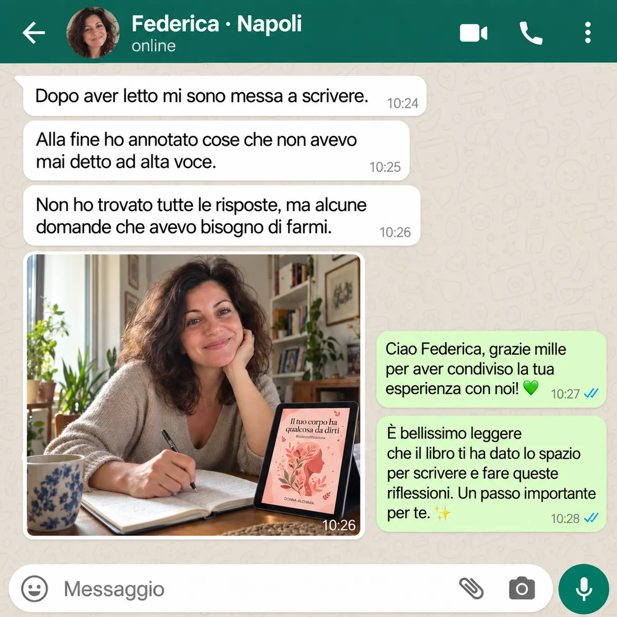 Messaggio di Federica, Napoli