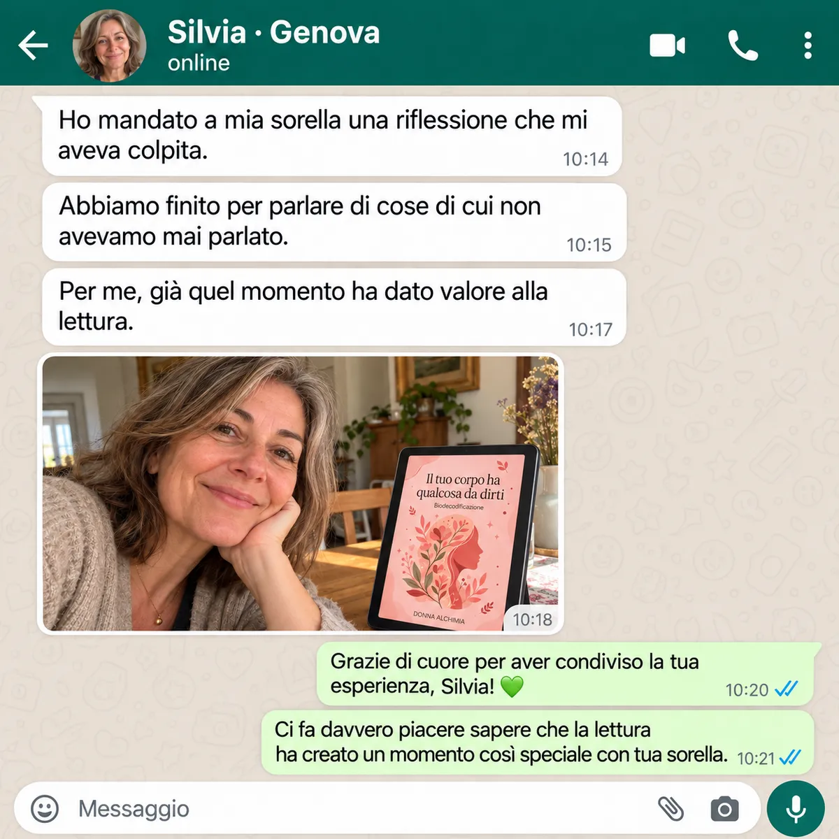 Messaggio di Silvia, Genova
