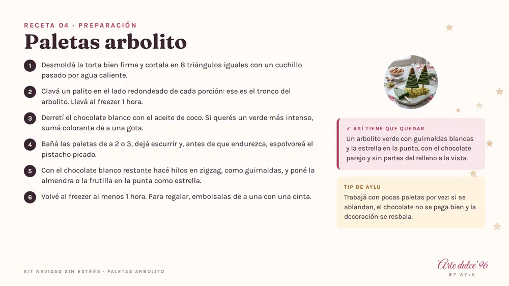 Paletas arbolito, paso a paso