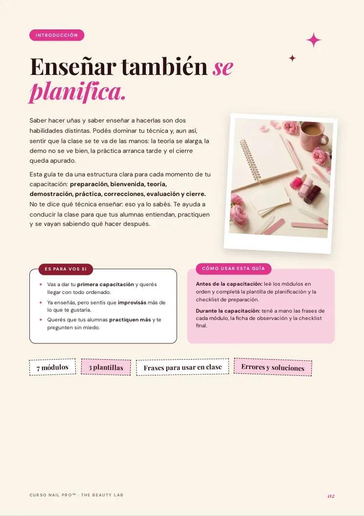 Página del módulo para dar tu clase