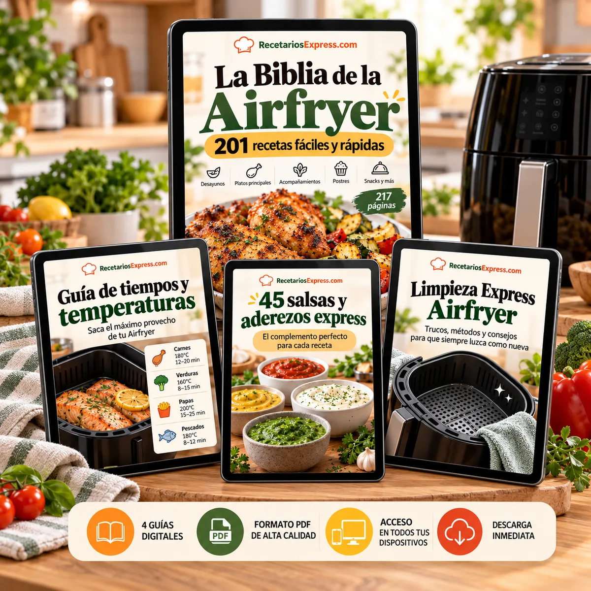 Pack completo La Biblia de la Airfryer y bonus
