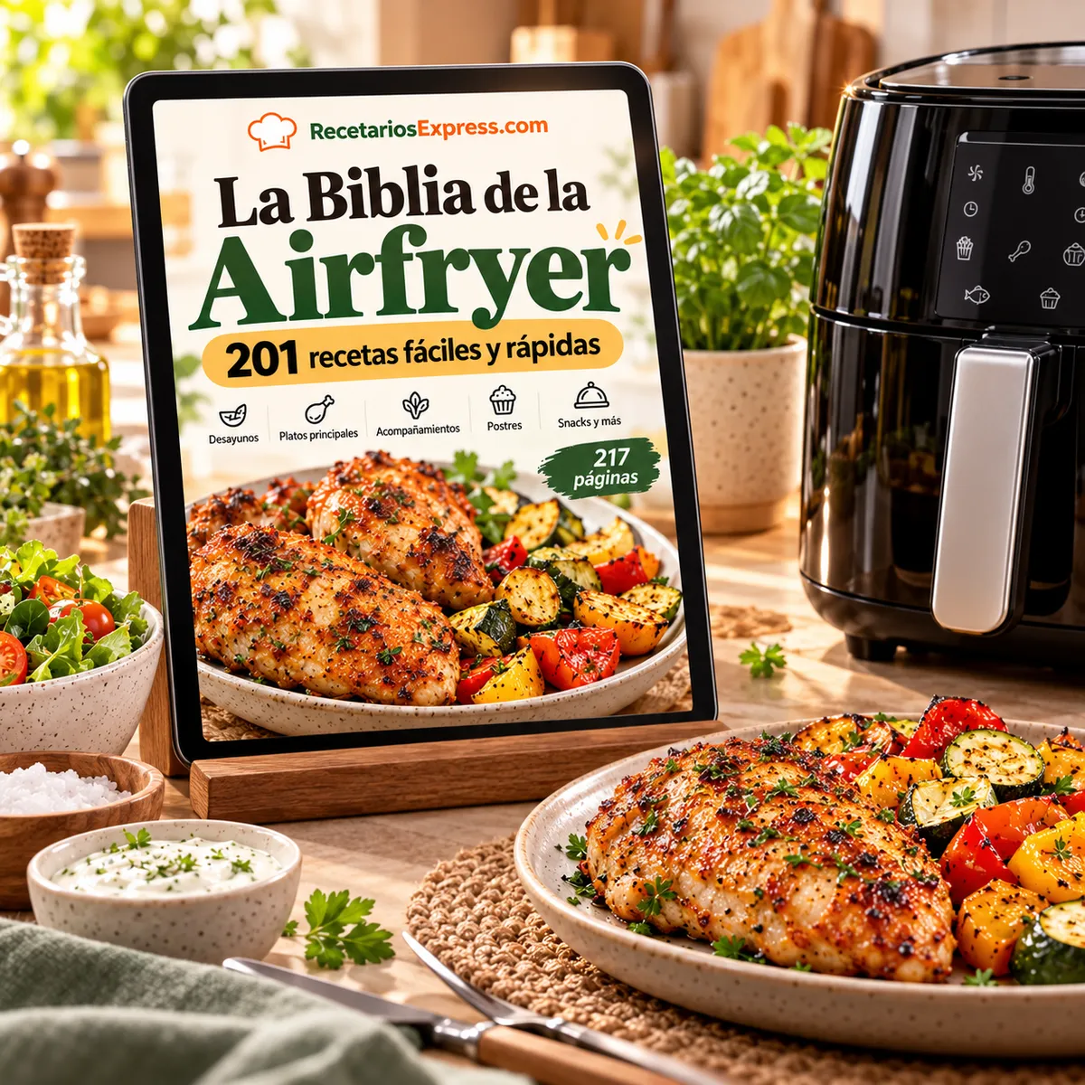 La Biblia de la Airfryer en una cocina real