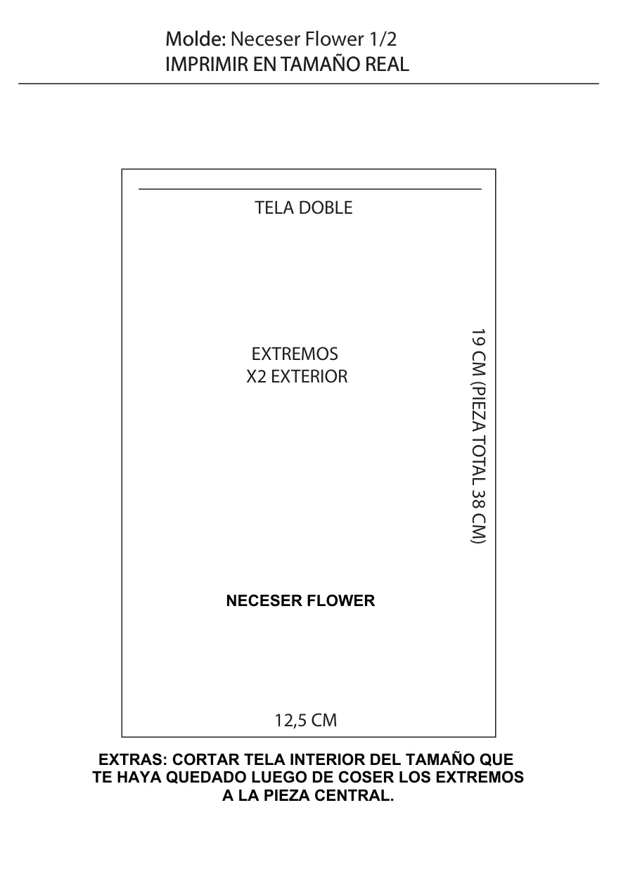 Página real del molde de Neceser Flower