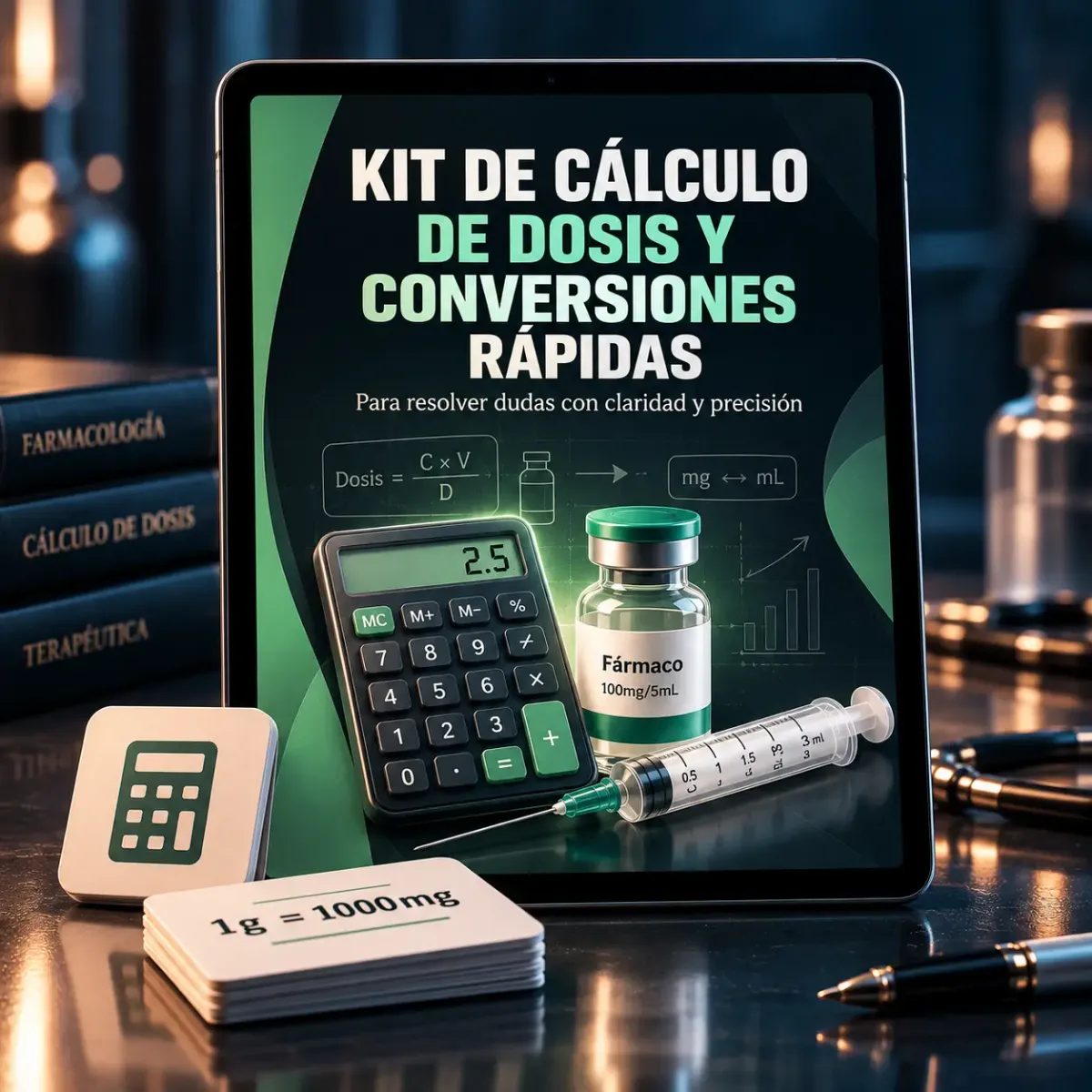 Mockup Bonus 3 — Kit de Cálculo de Dosis y Conversiones Rápidas