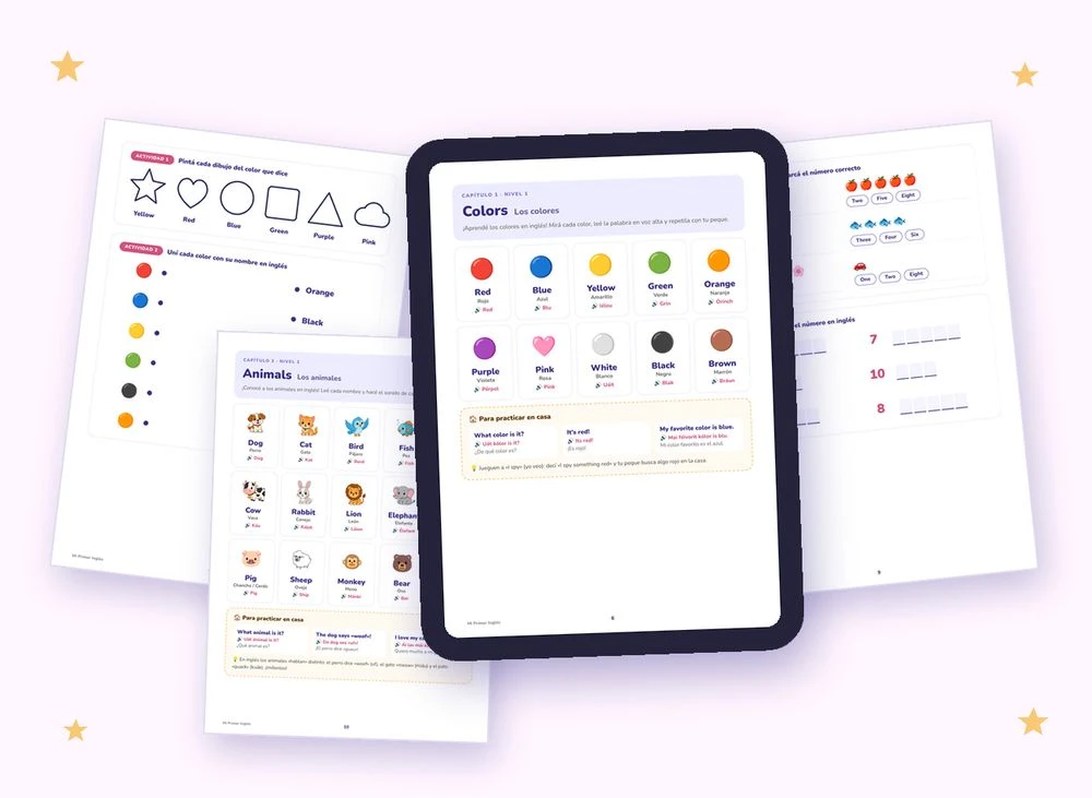 Mi Primer Inglés en tablet e impreso