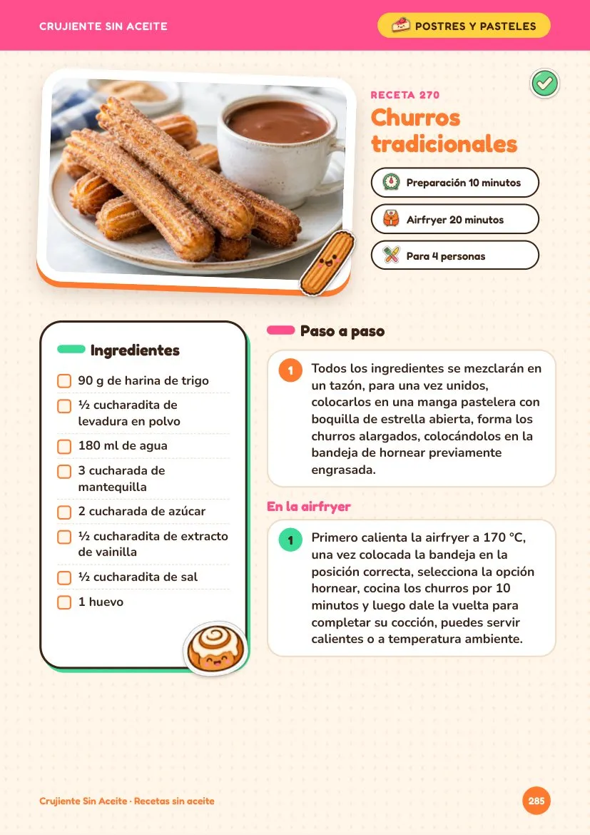 Receta de churros
