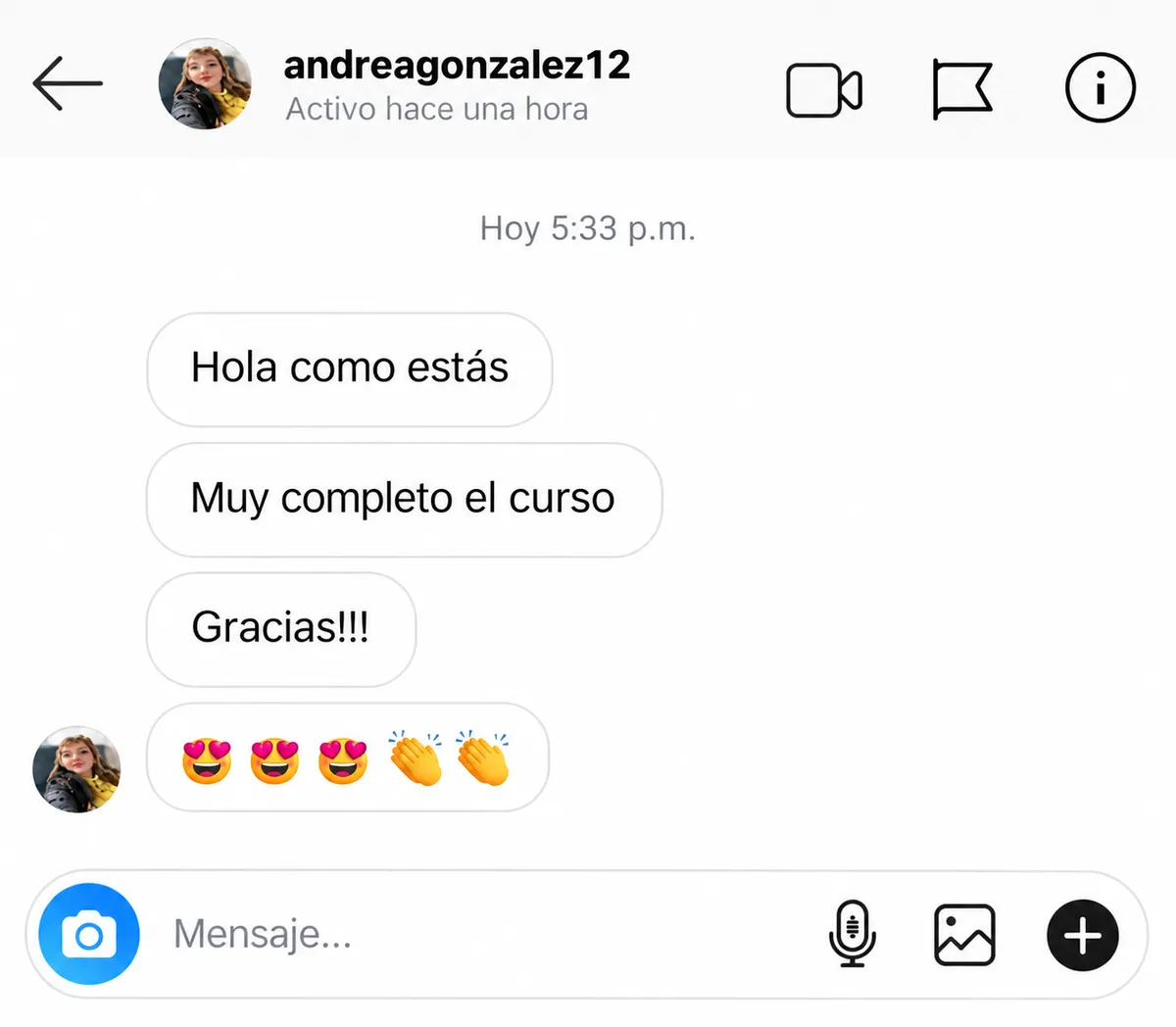 Testimonio de alumna MUSE