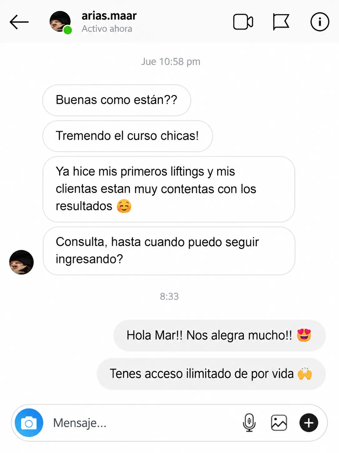 Testimonio de alumna MUSE
